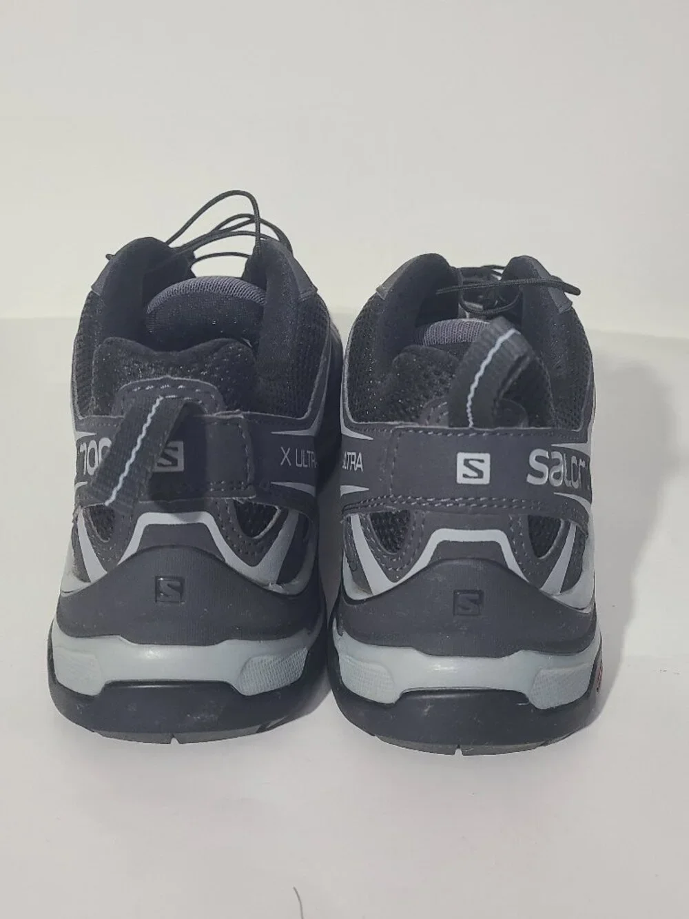 Salomon X Ultra 3 Gray/Black/Blue Hiking Trail Shoes Women's Size 8.5